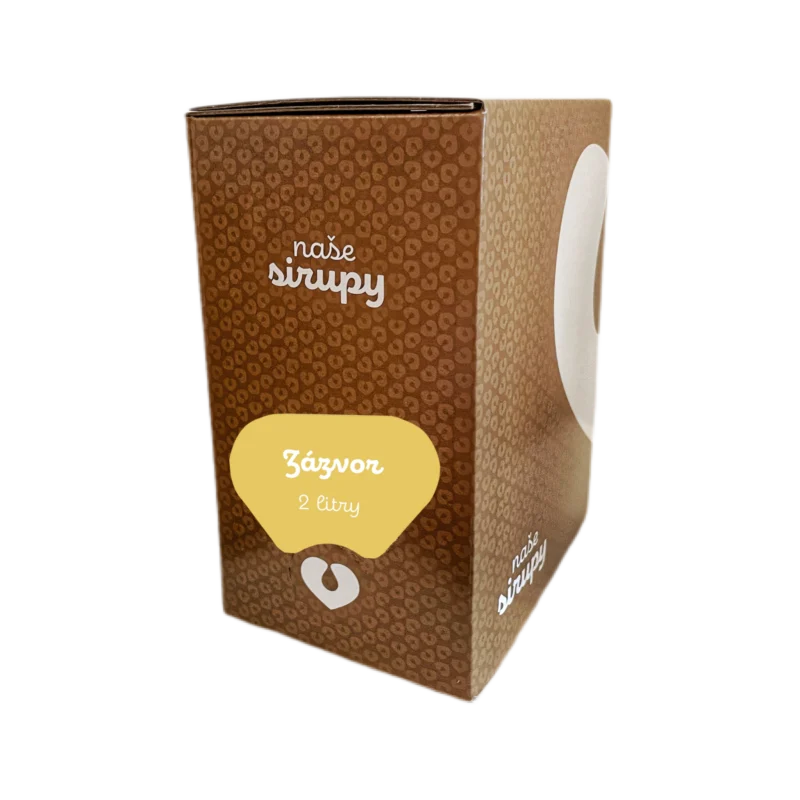 Zázvorový sirup slazený třtinovým cukrem 2 l – balení Bag-in-Box