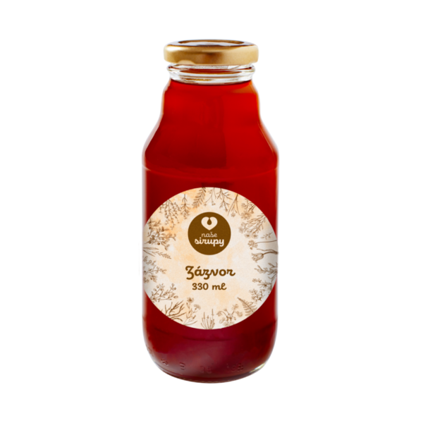 Zázvorový sirup slazený třtinovým cukrem 330 ml